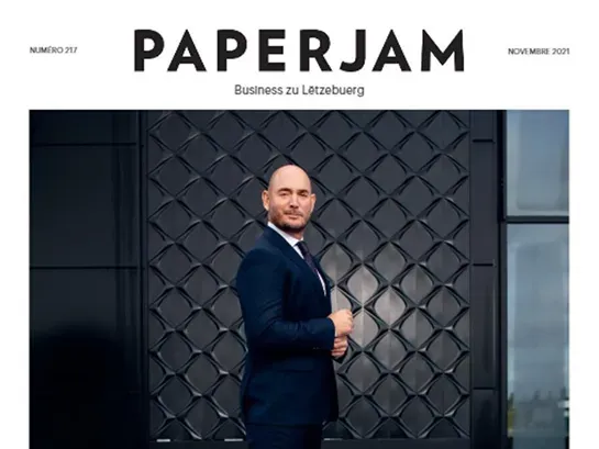 Photo de Stéphane Bailly par le magazine luxembourgeois Paperjam