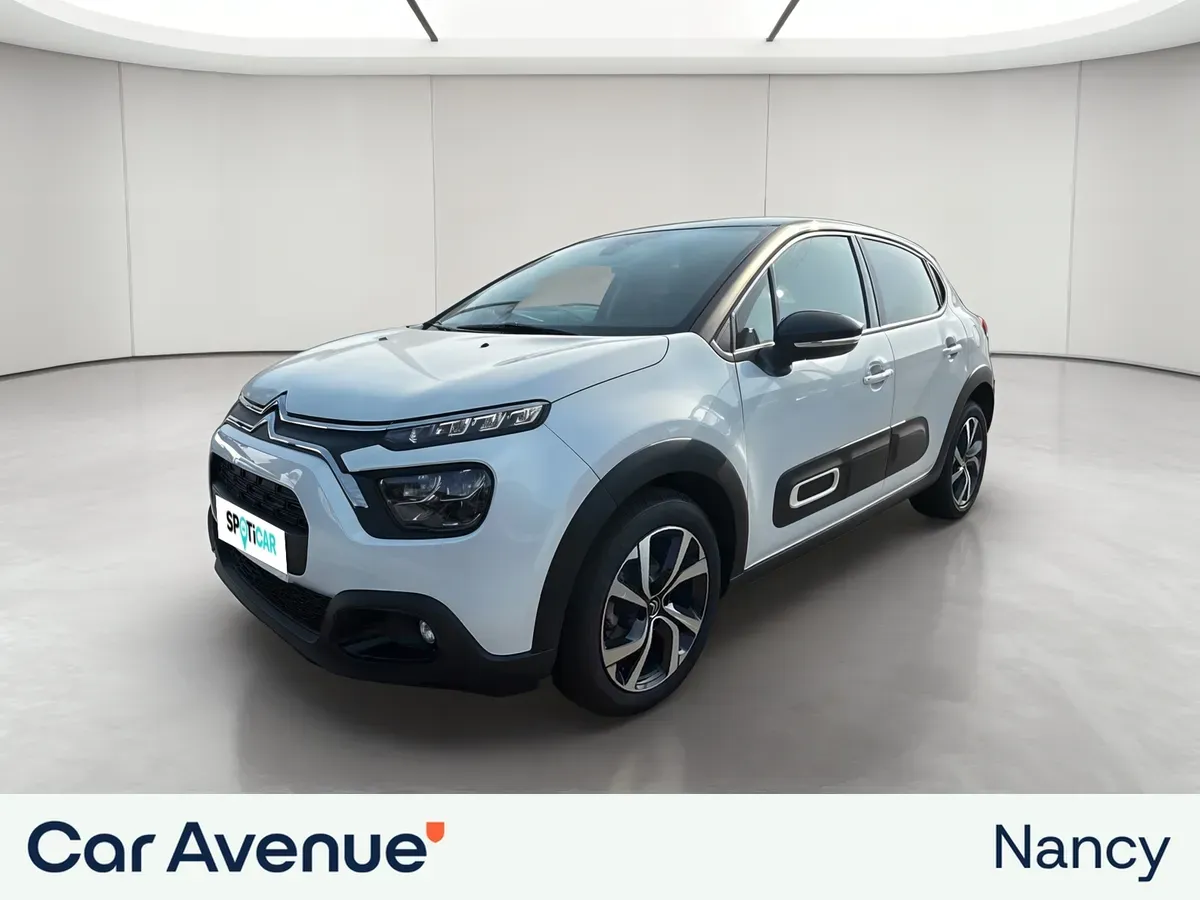 Citroën C3 blanc banquise - noir onyx d'occasion