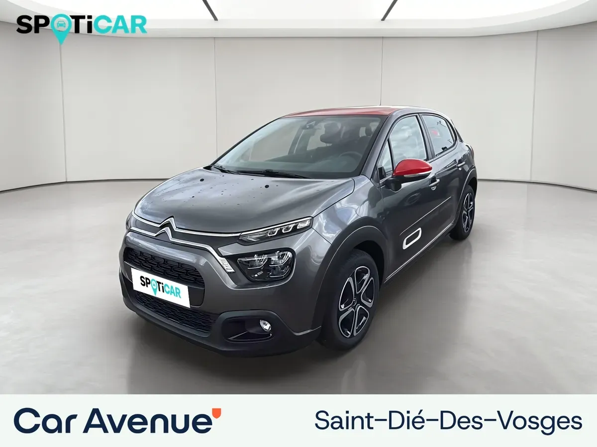 Citroën C3 gris platinium (m) - rouge aden d'occasion