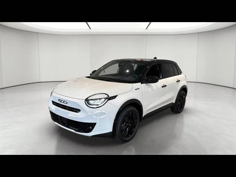 Fiat 600 ice white/toit noir neuf