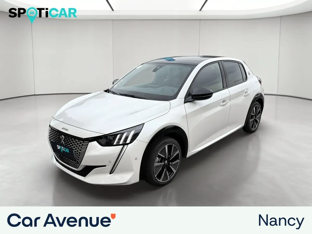 Peugeot 208 ELECTRIQUE blanc nacre d'occasion