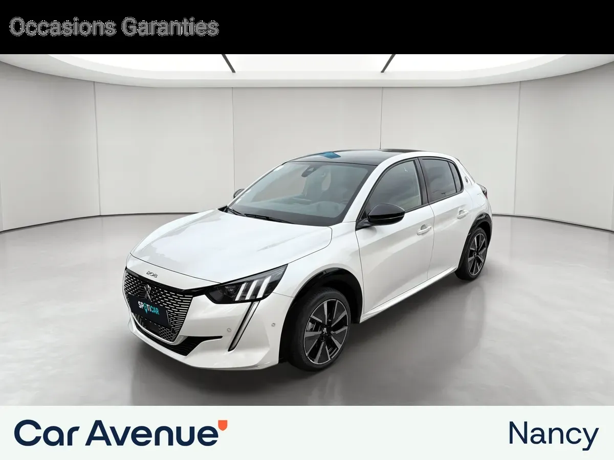 Peugeot 208 ELECTRIQUE blanc nacre d'occasion
