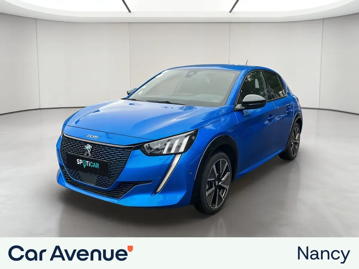Peugeot 208 ELECTRIQUE bleu d'occasion