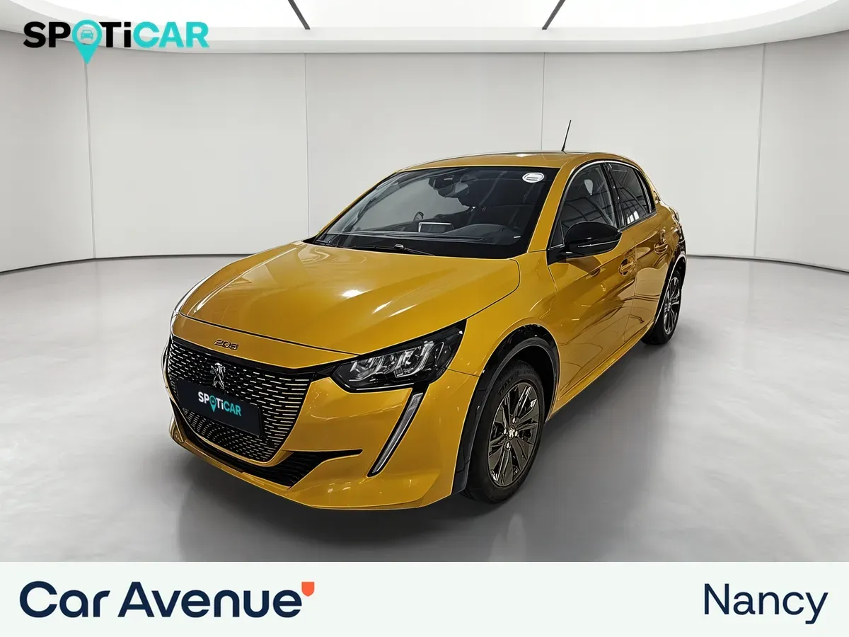 Peugeot 208 ELECTRIQUE jaune d'occasion