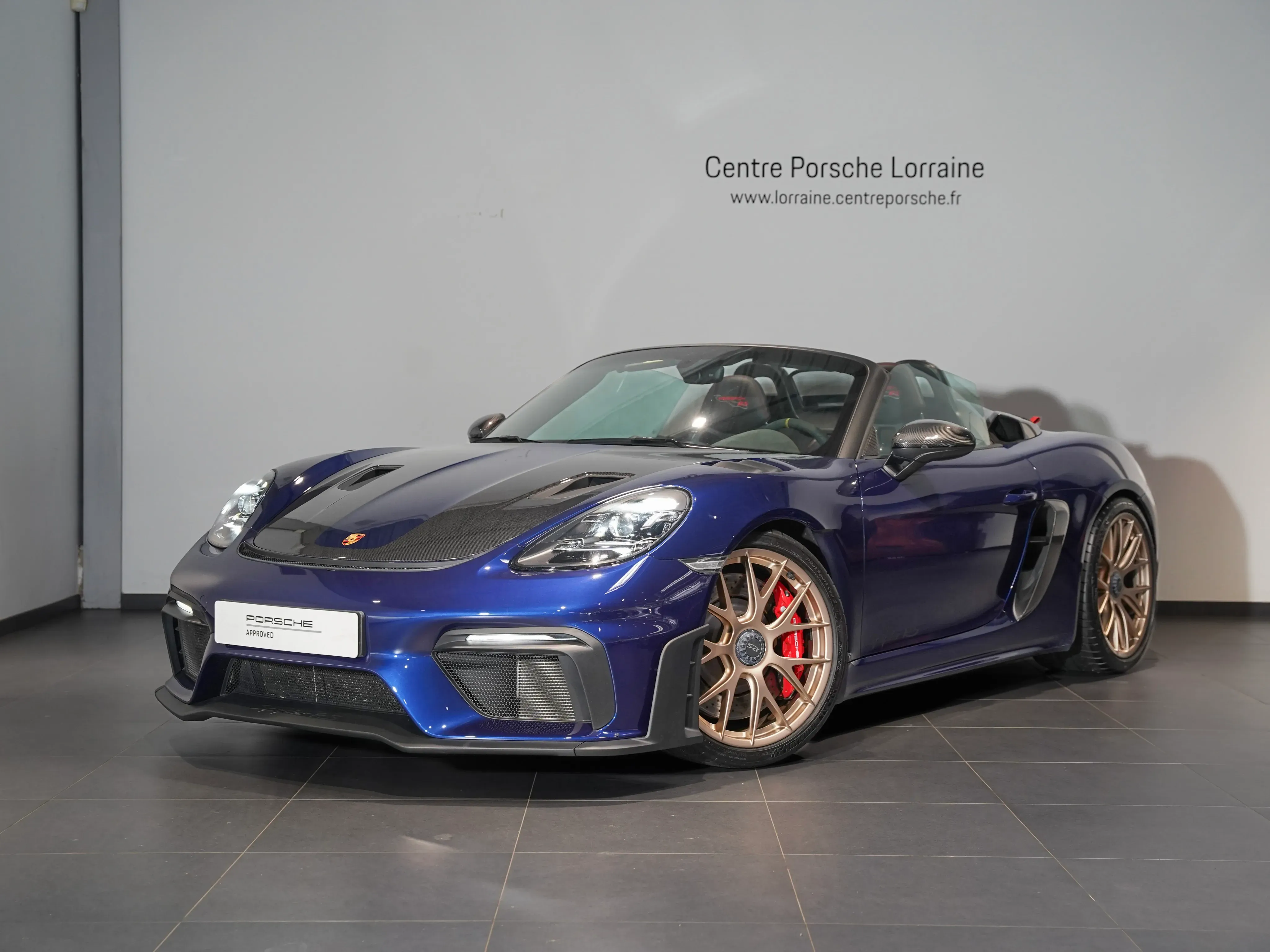 Porsche 718 BOXSTER SPYDER bleu d'occasion