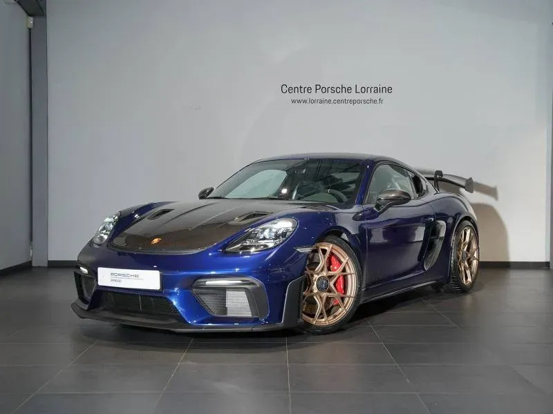 Porsche 718 Cayman bleu gentiane metallise d'occasion