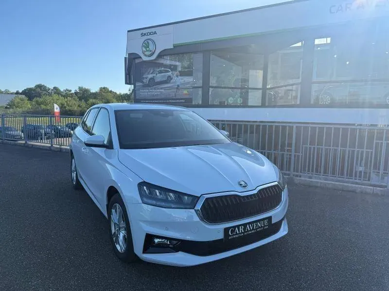 Skoda Fabia blanc lune metallise neuf