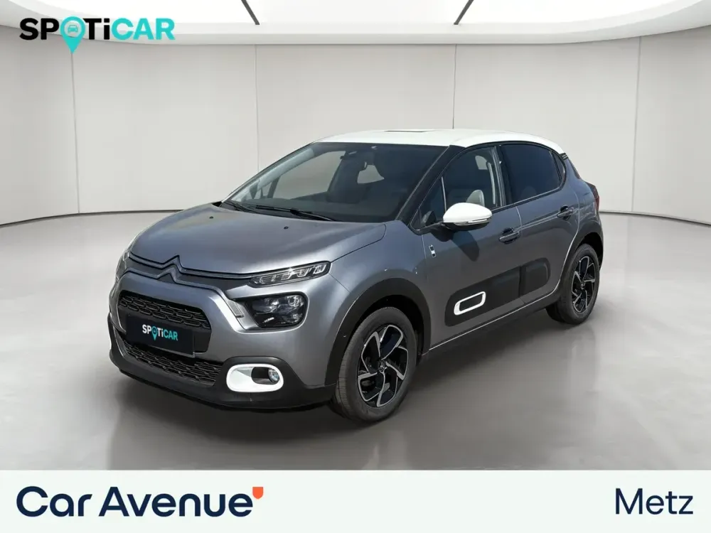 Citroën C3 gris acier (m) - blanc opale d'occasion