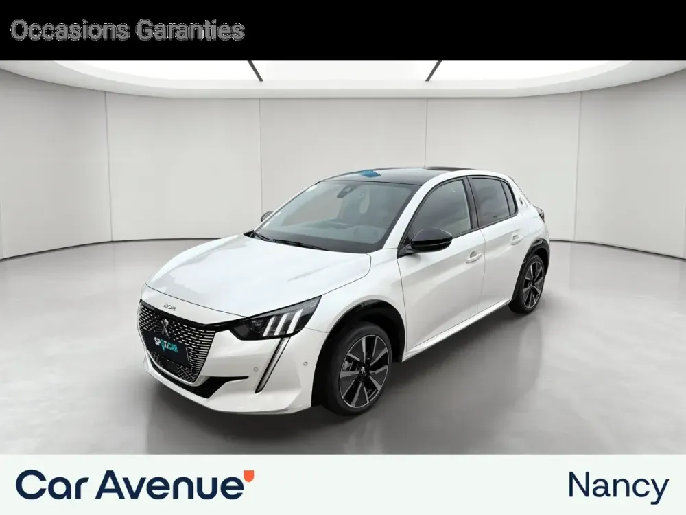 Peugeot 208 ELECTRIQUE blanc nacre d'occasion