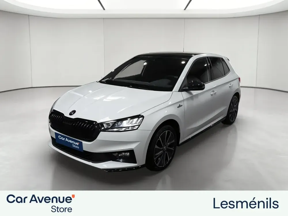 Skoda Fabia blanc lune metallise d'occasion