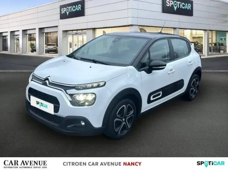 Citroën C3 blanc banquise (o) - noir onyx d'occasion