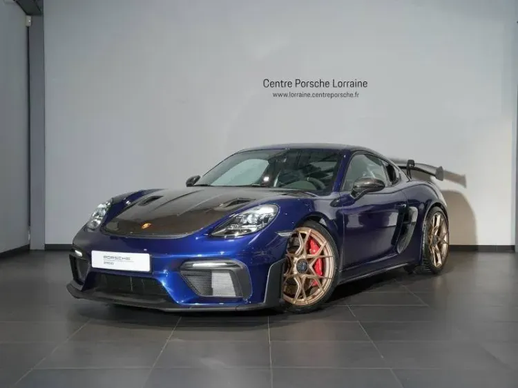Porsche 718 Cayman bleu gentiane metallise d'occasion
